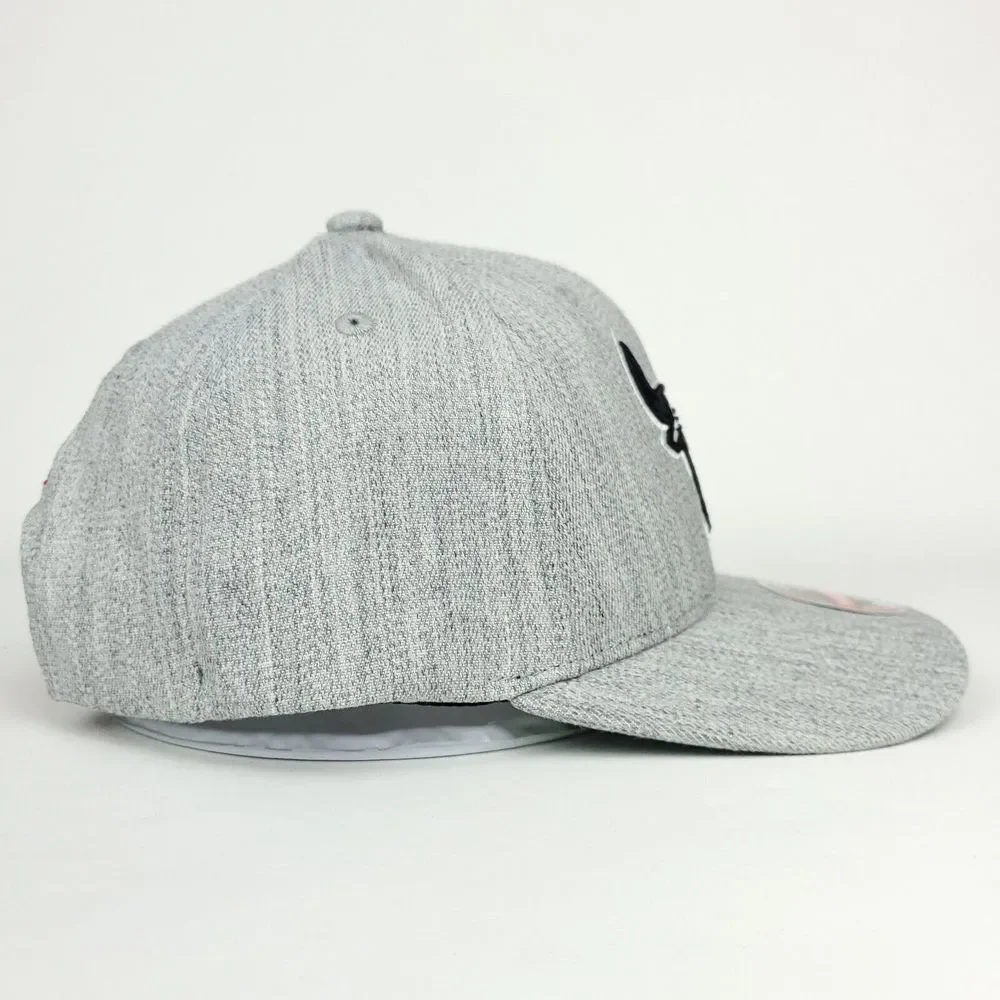 Chicago Bulls Mitchell & Ness NBA Redline Snapback Hat‎ Cap 3D Logo Gray NWT